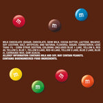 Close up of vibrant red blue yellow and green candy coated real milk chocolates