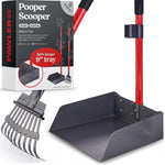 Pawler Pooper Scooper for Large Dogs, Small Dogs and Horses, Metal Poop Scooper Set with Long Handle Rake, Spade and Tray for Yard, Grass, Dirt or Gravel, Heavy Duty Aluminum Poop Picker Upper - Image 10