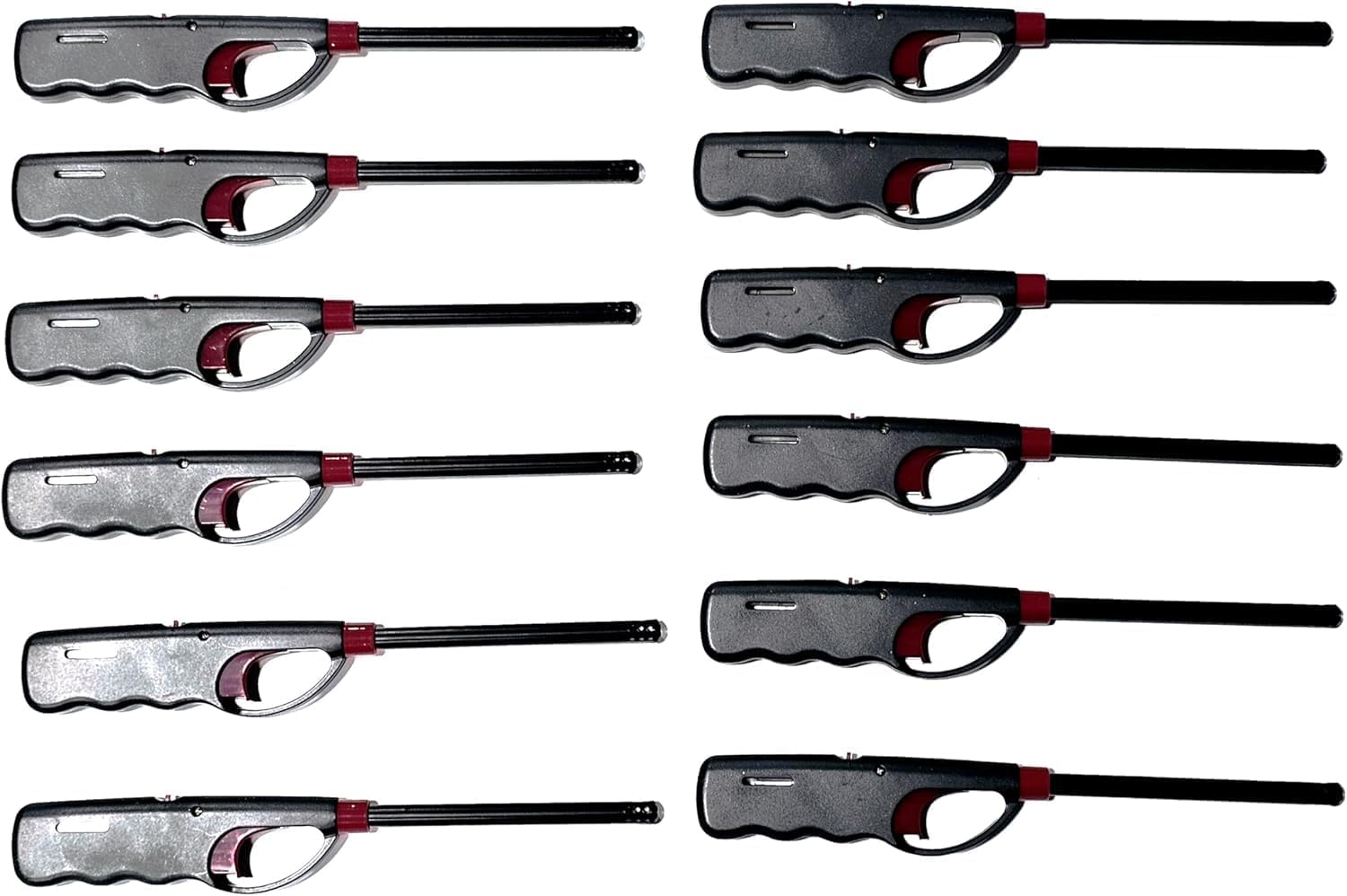 12-Pack BBQ Grill Lighter Casings Refillable Butane Gas Candle Fireplace Kitchen Stove Long - Image 1