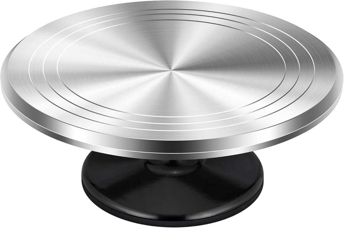 Kootek Aluminum Cake Stand Turntable for Party, Base Giratoria Para Pastele | Heavy-Duty, Smooth Rotation, Non-slip, 12" Cake Spinner for Decorating Display, Baking Supplies Tools for Beginner & Pros - Image 12