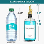 Toldatli glass mouthwash container with auto-flip spout