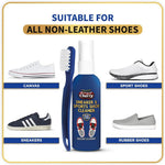 Close up of cleaning brush included with shoe cleaner