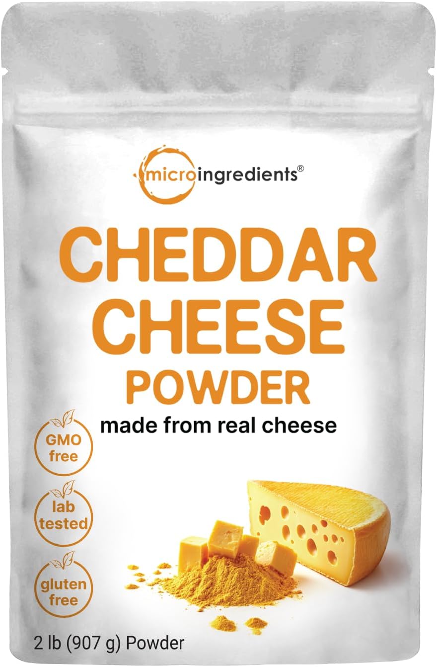 Micro Ingredients cheddar cheese powder front view container