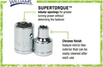 Williams 8mm 6 point socket side profile