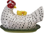 Vintage reproduction farmhouse butter dish safely storing a standard stick of butter.