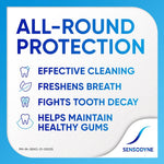 Sensodyne Fresh Gel blue gel texture display