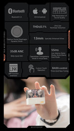 Moondrop Space Travel wireless earbuds showing stems and accent details