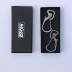 AllGear titanium carabiner key chain holder front view