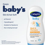 Cetaphil baby wash and shampoo back packaging details