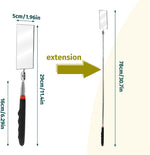 EupHHonycs mechanical inspection mirror showing extended stainless steel handle
