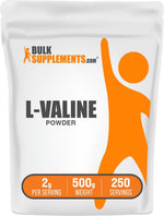 BulkSupplements unflavored BCAA powder package with gym accessories emphasizing post workout recovery benefits.
