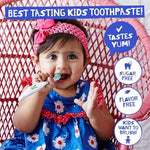 Three pack of Jack N' Jill 1.76 ounce natural toothpaste for safe swallowing