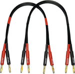 Cncess 12 gauge banana plug speaker cable front view