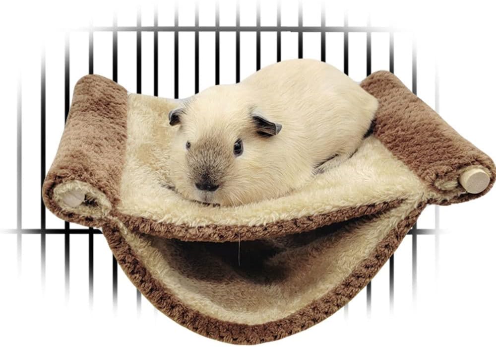 Oncpcare fleece small animal hammock brown front view