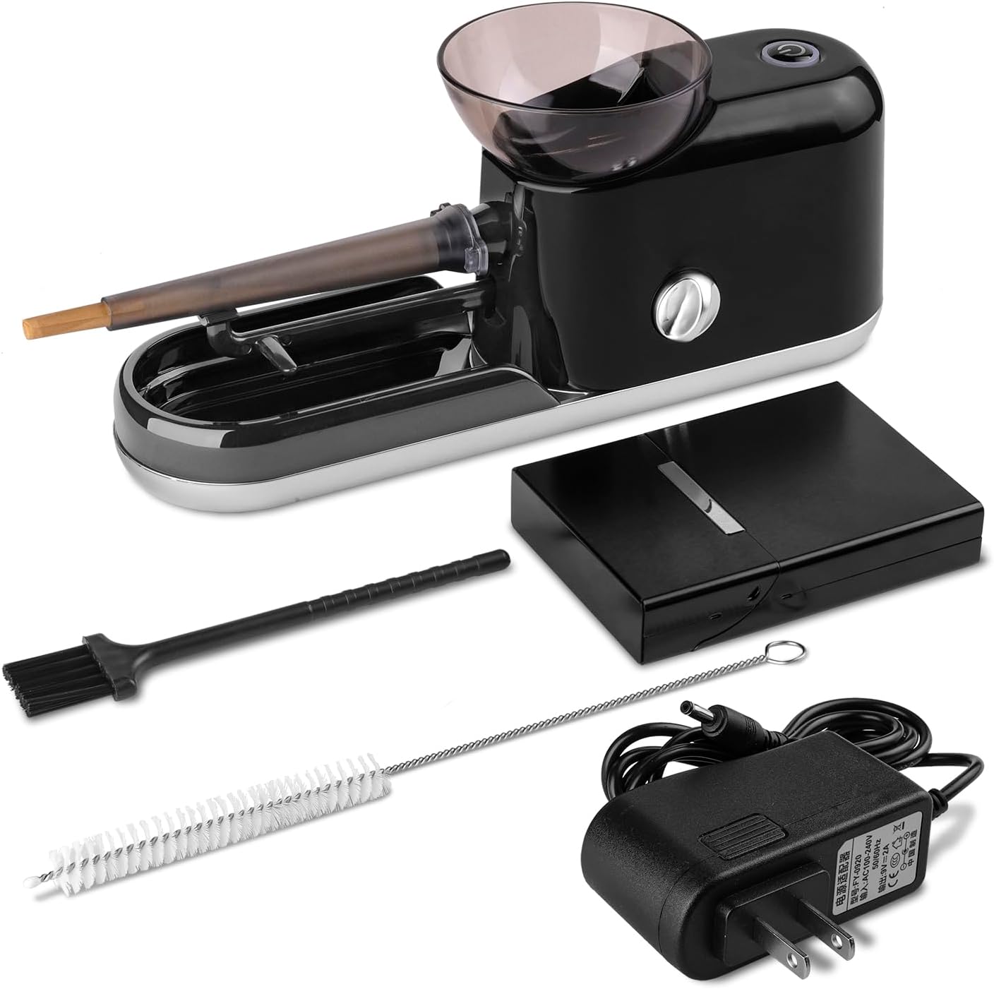 Free Boy Electric Cigarette Rolling Machine Automatic Cone Loader Portable Pre Rolled Cones Filling Maker+Pre-roll Cone Holder Case - Image 1