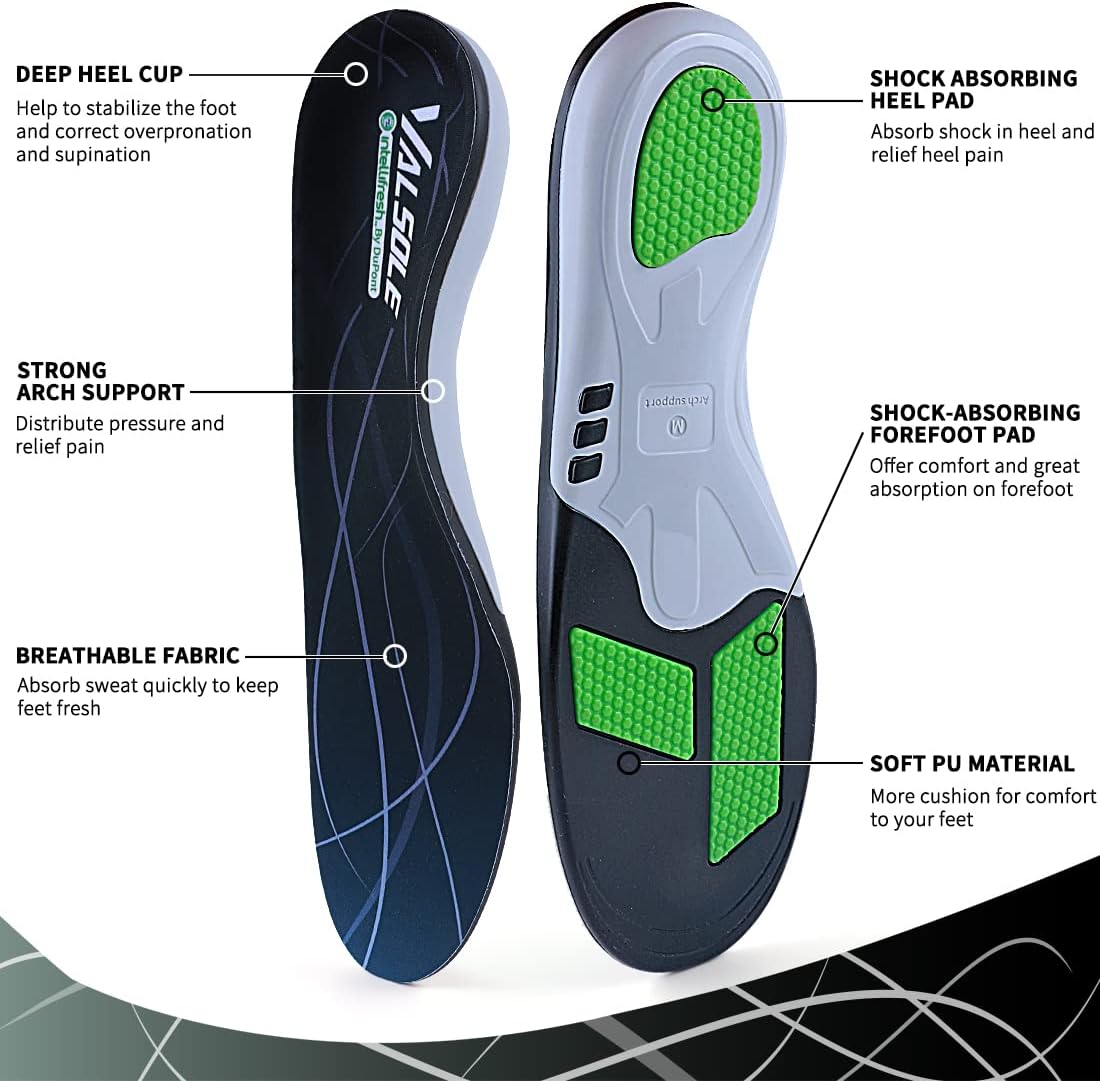VALSOLE plantar fasciitis insoles bottom view with gel pads