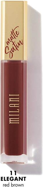 Hydrating matte liquid lipstick swatch in shade Eleven Elegant
