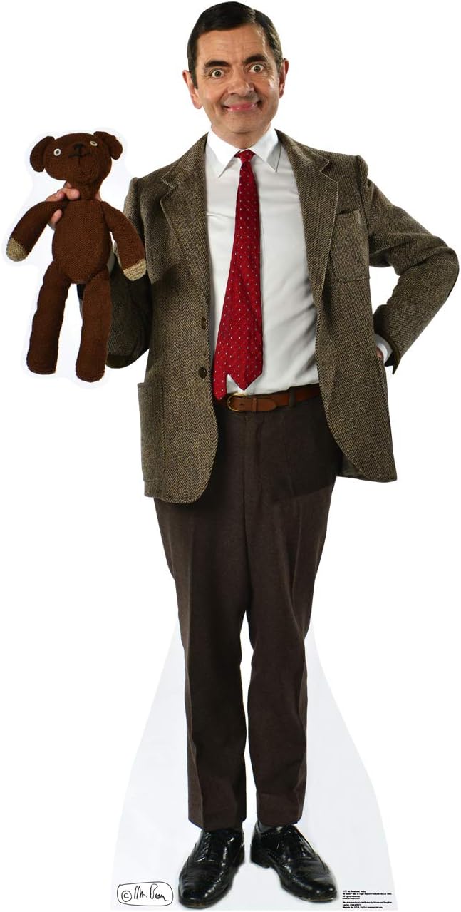 Cardboard People Mr. Bean and Teddy life size cardboard cutout front view
