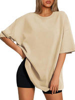 ATHMILE Womens Oversized T Shirts Loose Fit Crewneck Short Sleeve Tops Summer Casual Blouse 2026 Y2K Basic Tee Beach - Image 12