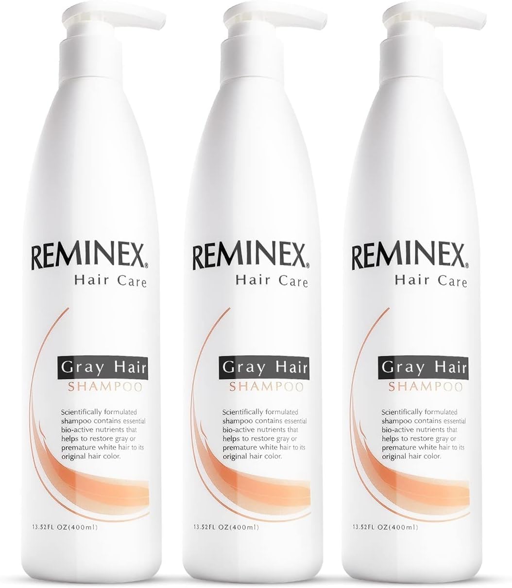 Reminex Anti Gray Hair Shampoo - Proprietary Treatment Infused with Argan Oil To Help Restore Gray And White Hair To Its Natural Color - 13.5 Oz No Paraben (1 Pack) - Image 9