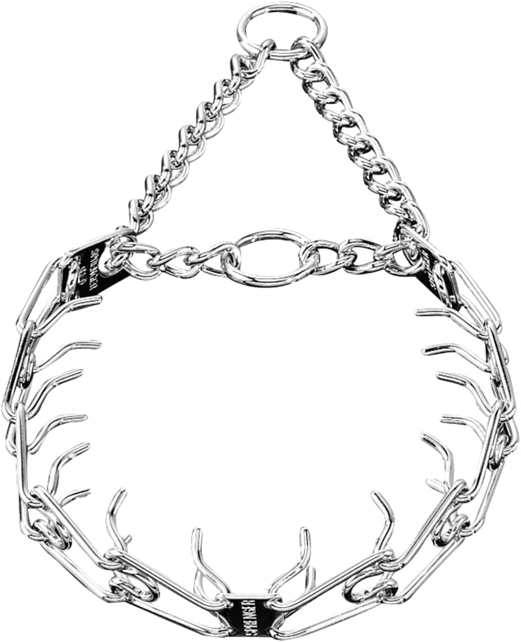 Close up view of the German engineered center plate and dual O rings on the Herm Sprenger pinch collar
