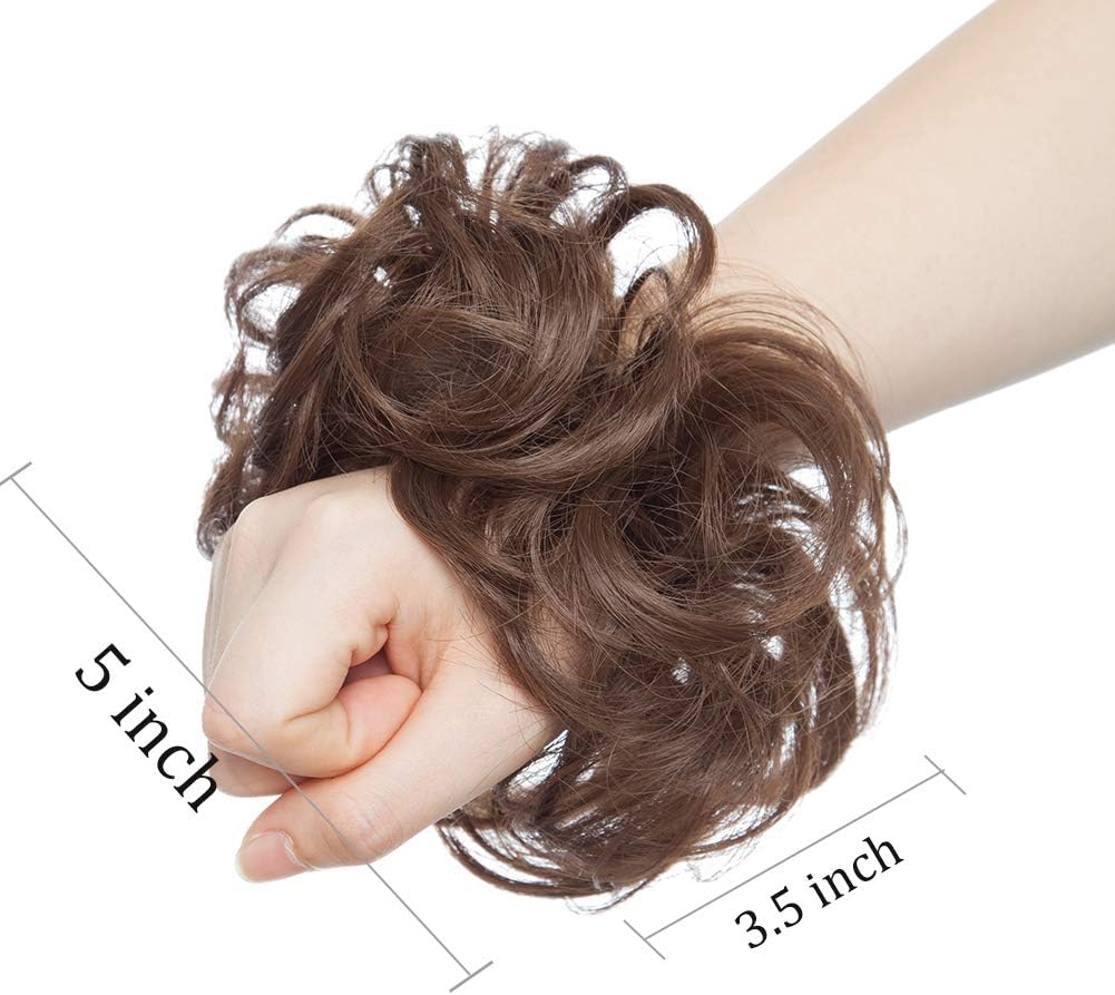 Close-up of S-Noilite messy bun extension synthetic fiber quality