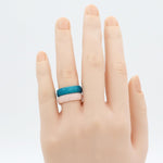 Zollen women's athletic silicone wedding rings on hand