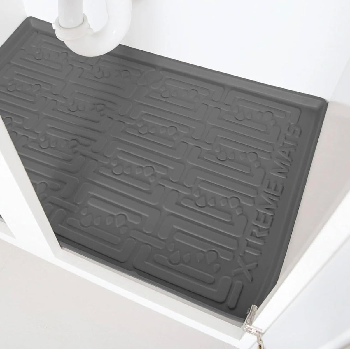 XTREME MATS Waterproof Undersink Mat (Beige 34" 1/4 x 22 1/4) 36 inch Cabinet Base Liner for Kitchen & Laundry Cabinets Catches Leaks Prevents Damage Flexible Sink Driptray - Image 11