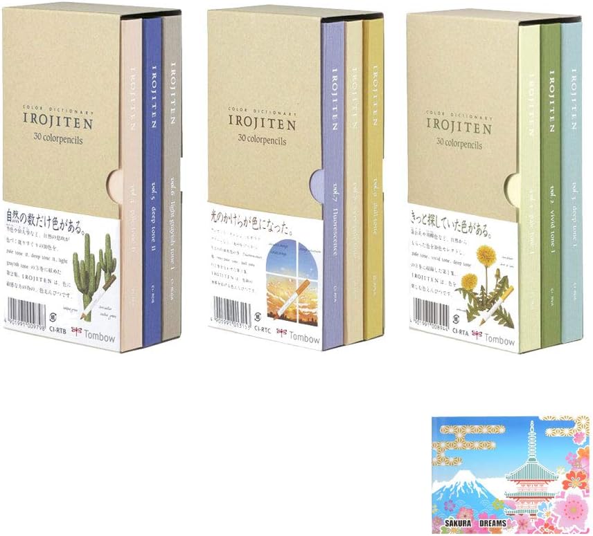 Tombow Irojiten color dictionary pencil bundle set front view