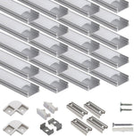Hunhun U-shape LED aluminum channel system front view