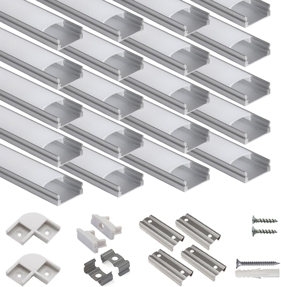 Hunhun U-shape LED aluminum channel system front view