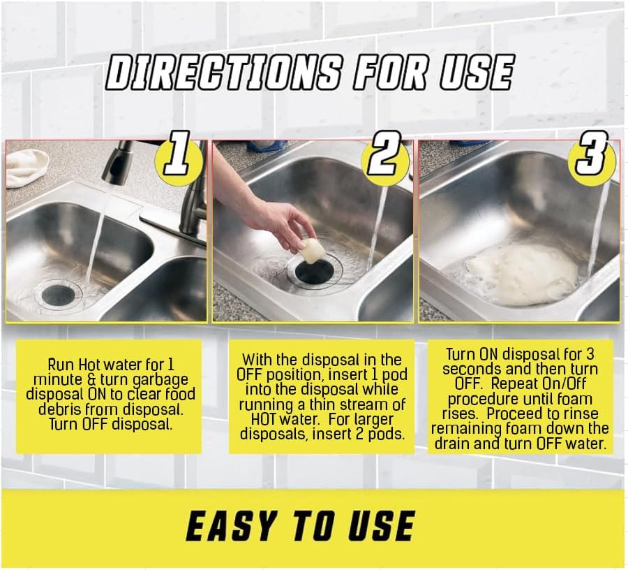 Drain Weasel enzyme formula pods for kitchen sink maintenance