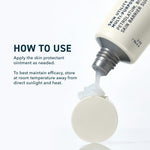 Back label instruction details on the Prequel skin utility moisture bundle.