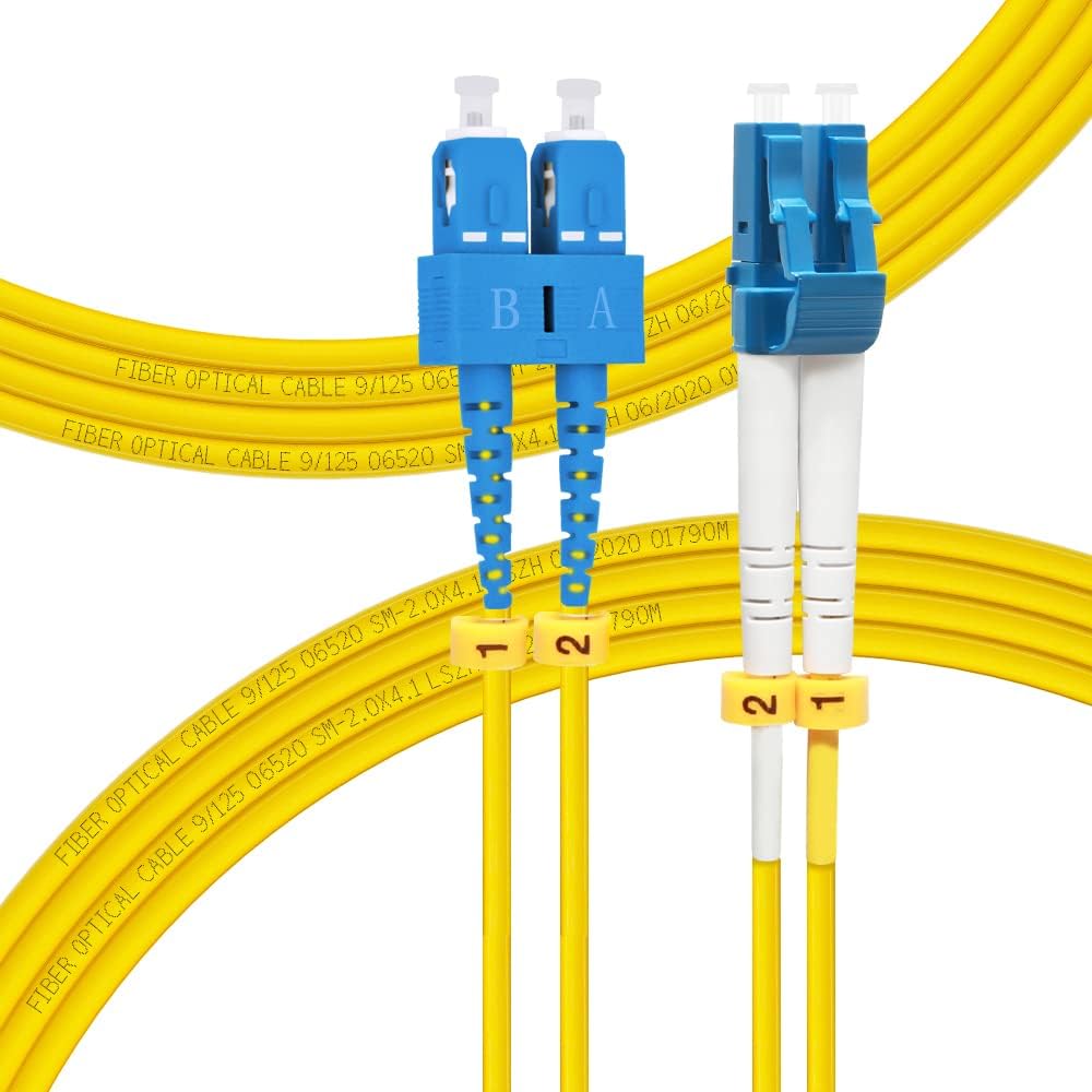 Flyprofiber 3m OS2 SC to LC fiber patch cable front view