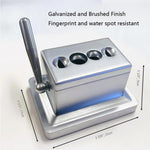 Quad Table Cigar Cutter, Brushed Finish, for 52 and 60 Ring Gauge - Image 3