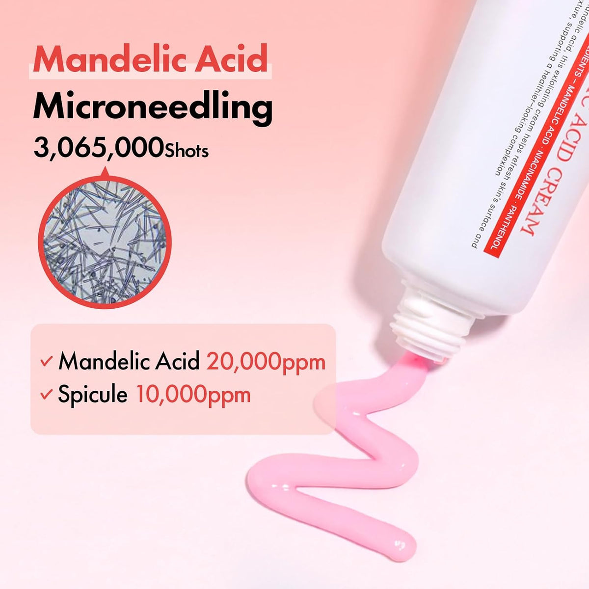 Korean skincare set texture demonstration of micro spicule cream and hydrating moisturizer