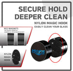 Ultra thin zero point five five inch aquarium magnet brush cleaning a marine reef tank.