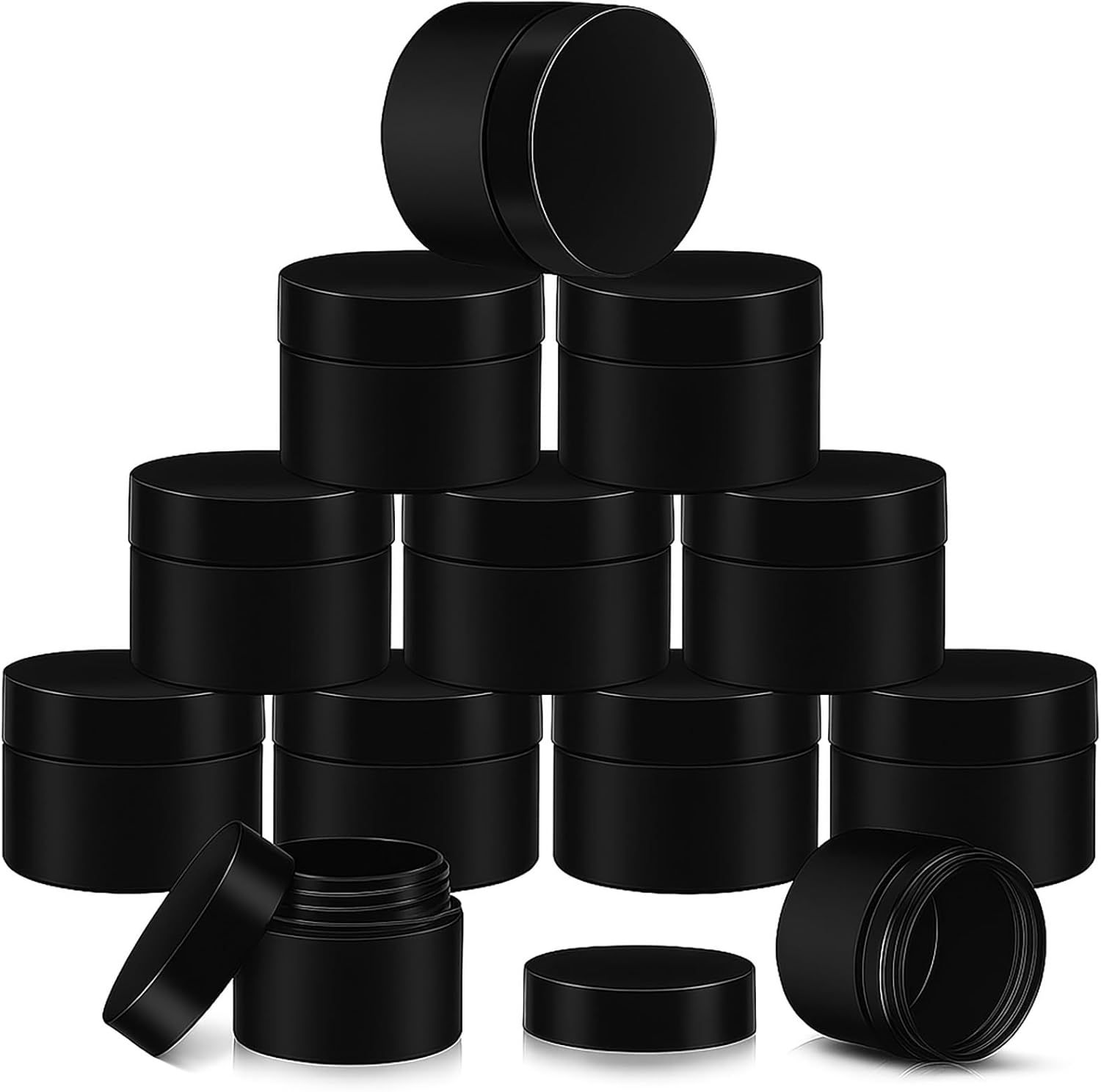 Satinior 12 pack 1 ounce plastic jars front view
