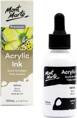 Mont Marte Acrylic Ink Premium 12pc x 20ml (0.7 US fl.oz), Acrylic Inks for Artists, Essential Colors, Ideal for Air Brush, Pouring Art, Scrapbooking, Ink Drawing, Mixed Media - Image 11