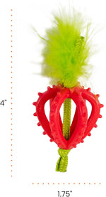 Catstages pink strawberry cat toy close up details