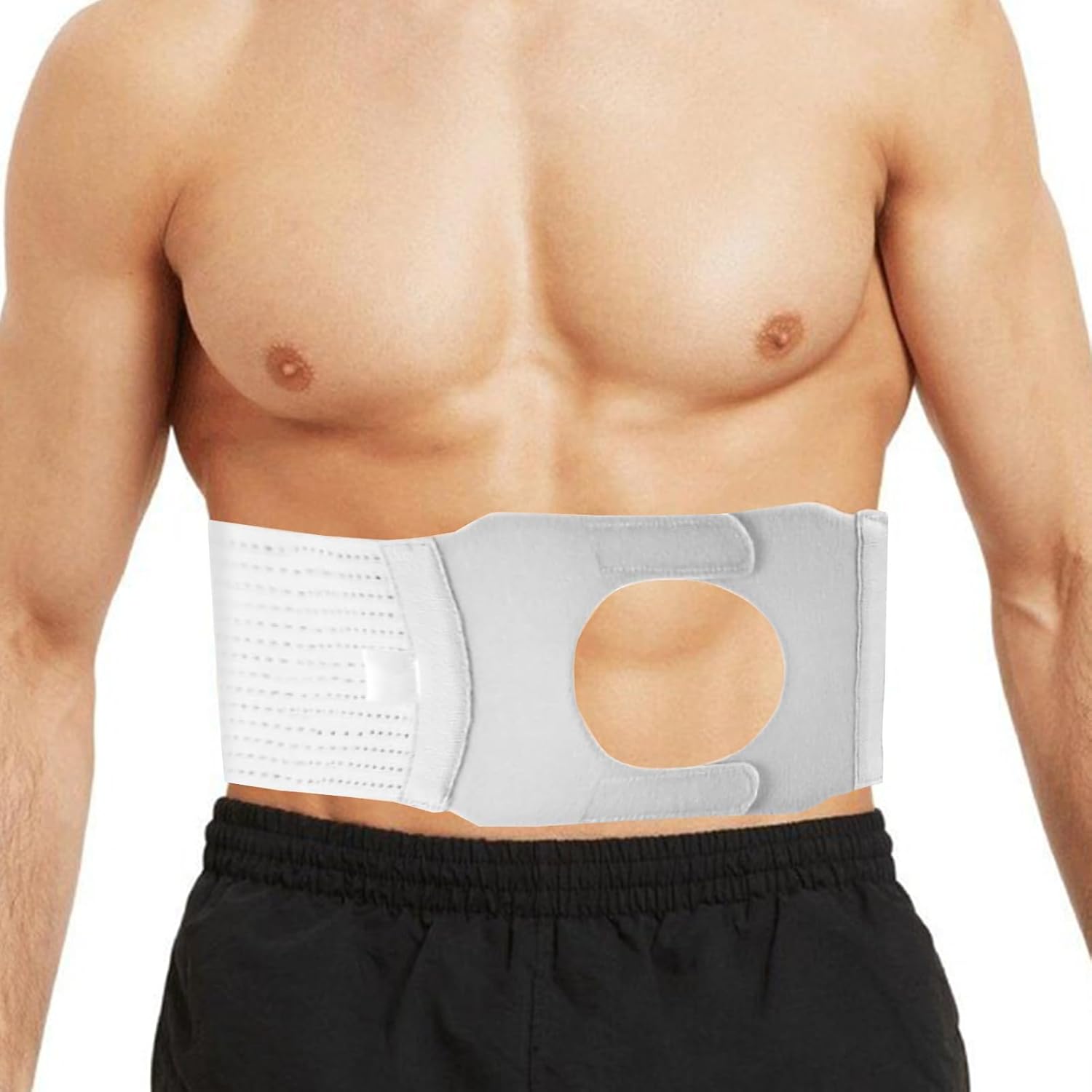 Ostomy Support Belt, Adjustable Stoma Support Belt Medical Ostomy Hernia Belt, Universal Ostomy Belt, Abdominal Ostomy Hernia Binder Supplies, Ileostomy Belt Helps Protection Ostomy Bag(Gray,L) - Image 1