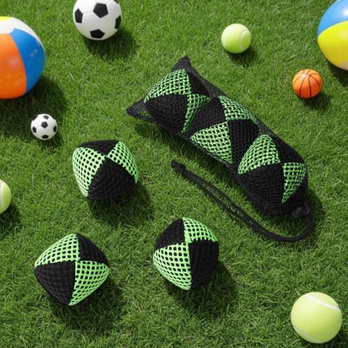 Educational juggling kit showing size and weight consistency