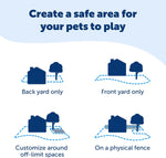 PetSafe in-ground fence extra receiver collar displaying the lightweight construction for small and large pets.