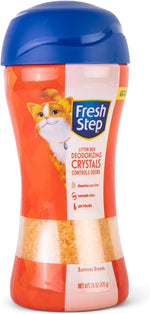 Fresh Step deodorizing crystals bottle back label details