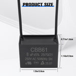 Podoy CBB61 capacitor rectangular housing profile