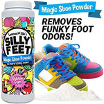 Silly Feet Bubble Gum Scent foot powder for kids smelly shoes.