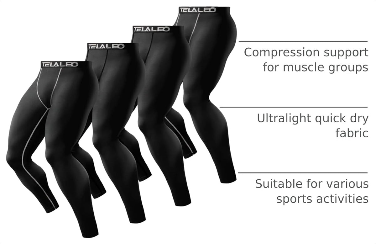 TELALEO workout compression pants side angle