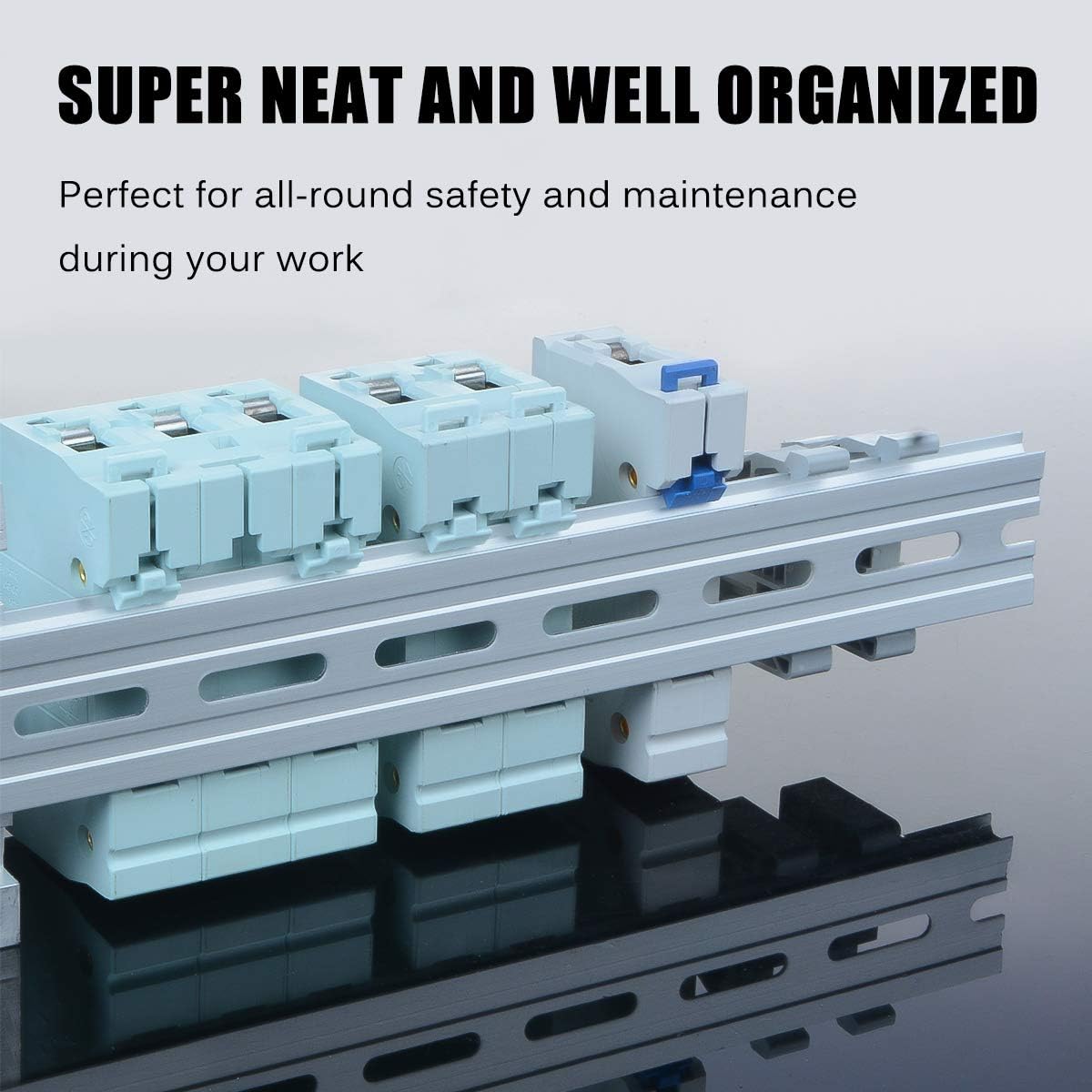 Vamrone 12 inch DIN rails with included metal screws