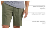 Lee khaki short button and zip fly closure
