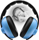 BBTKCARE baby noise cancelling headphones blue front view
